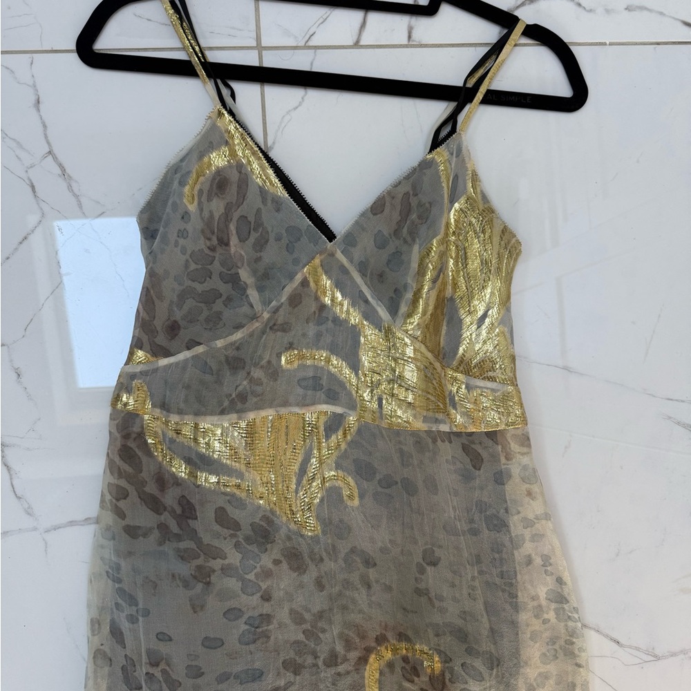 Vera Wang Gold and Black Double Cami